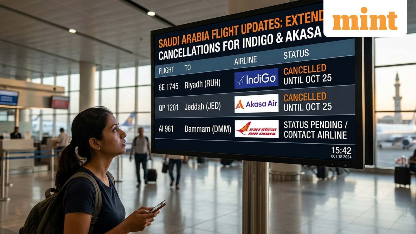 IndiGo and Akasa Air extend Saudi flight suspensions: Check new dates; has Air India followed suit? — Mint India, Mexico City Technology news